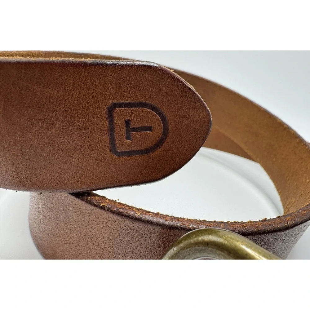 Tecovas Genuine Brown Leather Belt Western Classic 5 Hole Mens 32 Made in USA